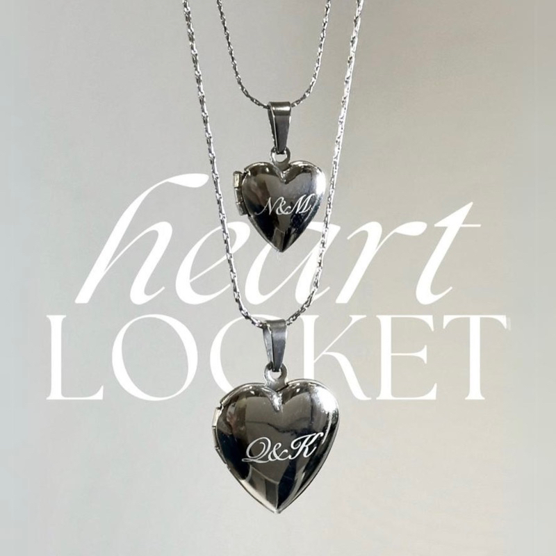 📍ผลิต 5-7 วัน📍heart locket - สร้อยคอ ล็อกเก็ตใส่ภาพ สลักข้อความ จี้ล็อกเก็ต สร้อยล็อกเก็ต ล็อกเก็ต