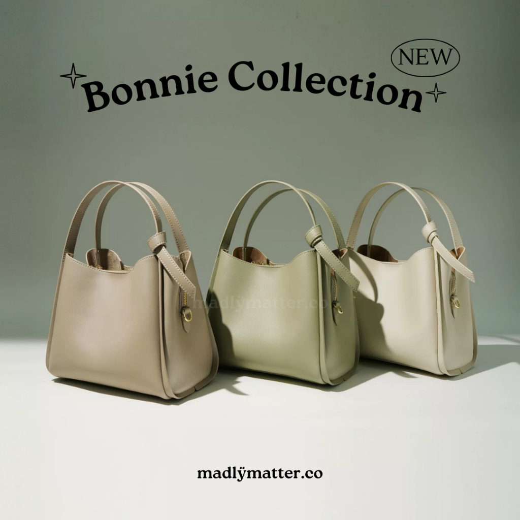 (พร้อมส่ง) New Arrivals กระเป๋าหนังแท้ รุ่น Bonnie พร้อมส่ง 5 สี งานสั่งผลิตของทางร้าน by @madlymatter.co