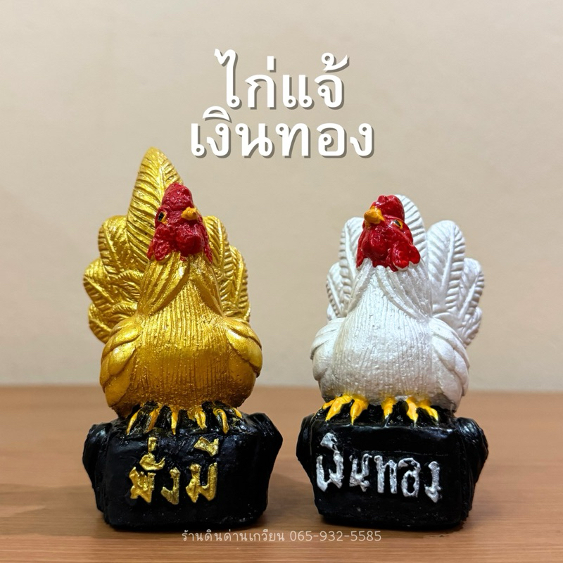 ไก่แจ้ เงินทอง ไก่แจ้มงคล (มั่งมี เงินทอง) ตัวผู้หางยาวสีทอง ตัวเมียหางสั้นสีเงิน