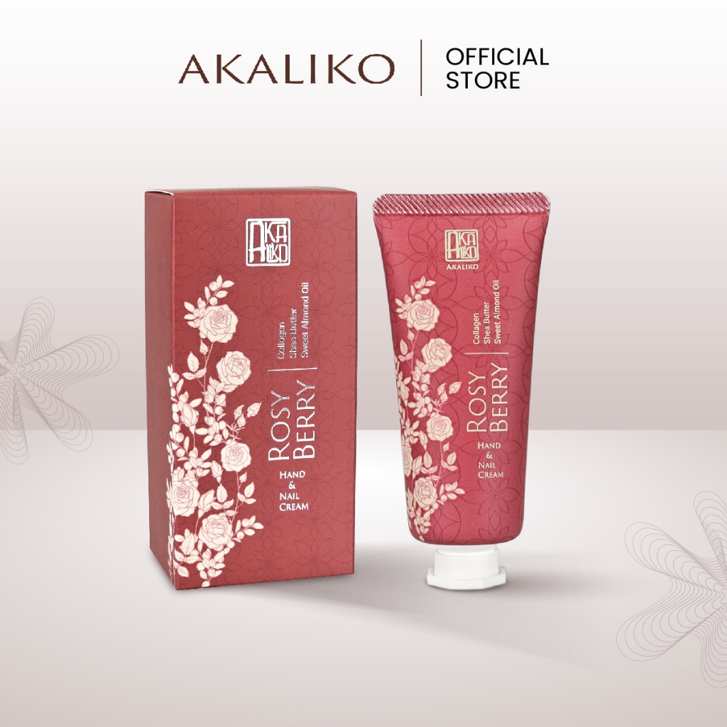 AKALIKO Hand & Nail Cream 30 g. อะกาลิโก ครีมทามือ ครีมบำรุงมือ บำรุงเล็บ ป้องกันจมูกเล็บฉีก แก้เข่าด้าน ข้อศอกด้าน