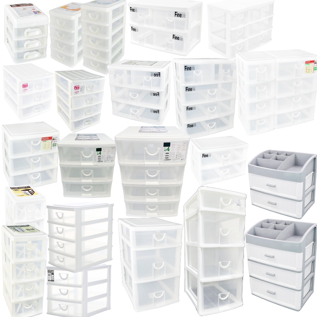 Keyway ลิ้นชักอเนกประสงค์ พลาสติกใส เก๊ะลิ้นชัก 2-5 ชั้น กล่องลิ้นชักใส Keyway drawer clear plastic