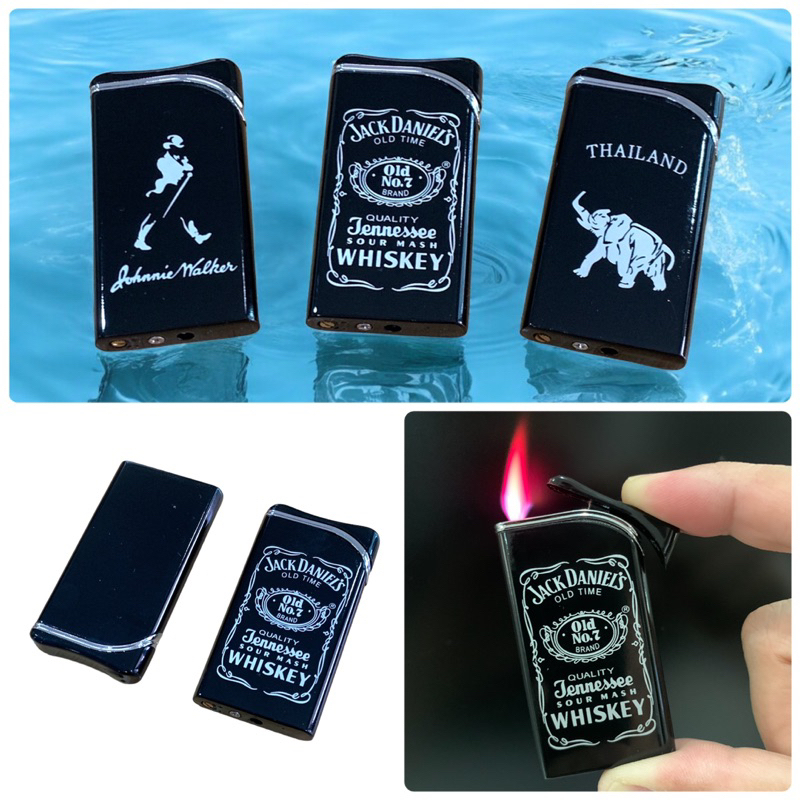 ไฟแช็ค ไฟฟู่ สีดำ รุ่น 7203 พร้อมส่ง ราคาถูก