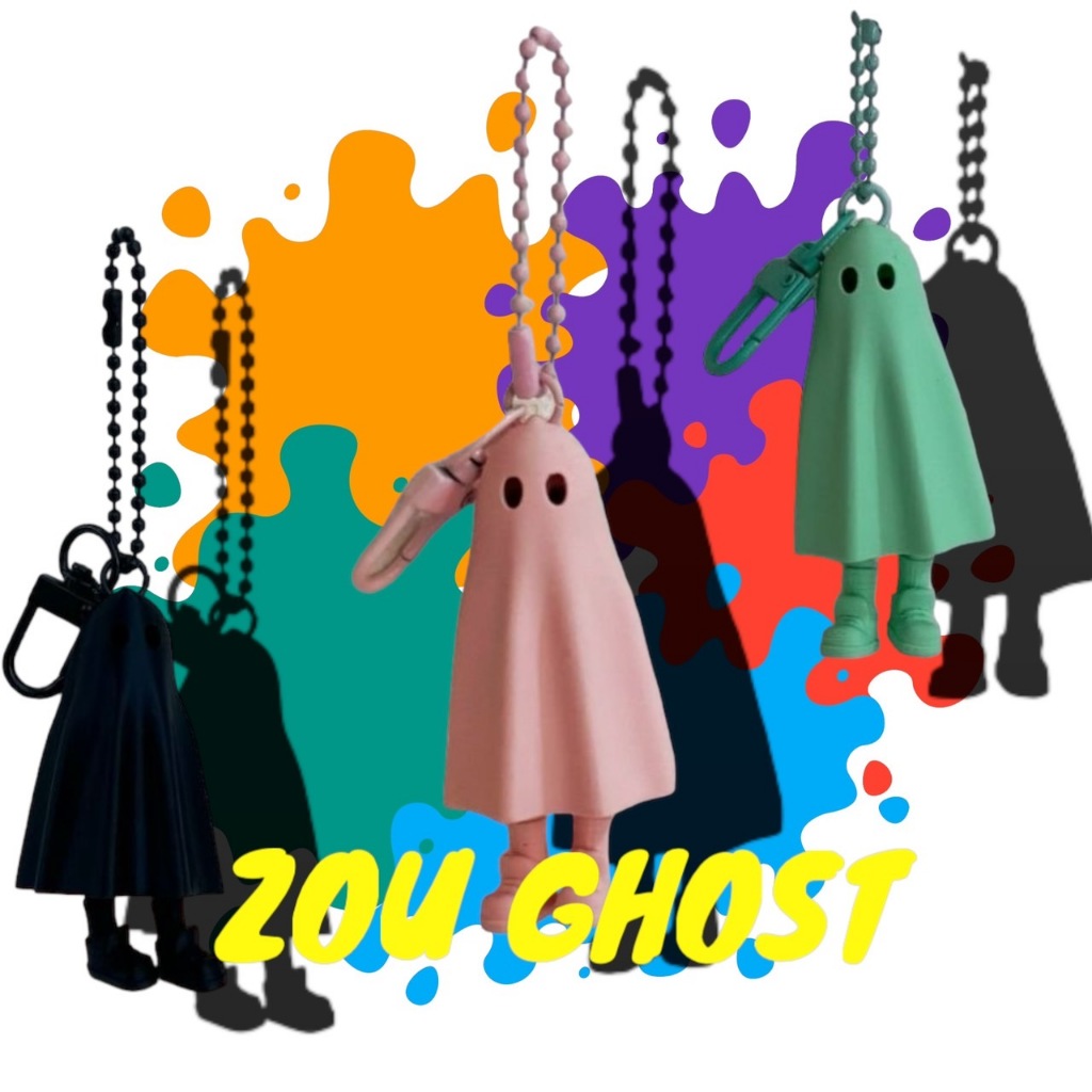 👻 พวงกุญแจน้องผี zou ghost 👻 จัดจำหน่ายอย่างถูกต้อง  พวงกุญแจผี Ghost keychain