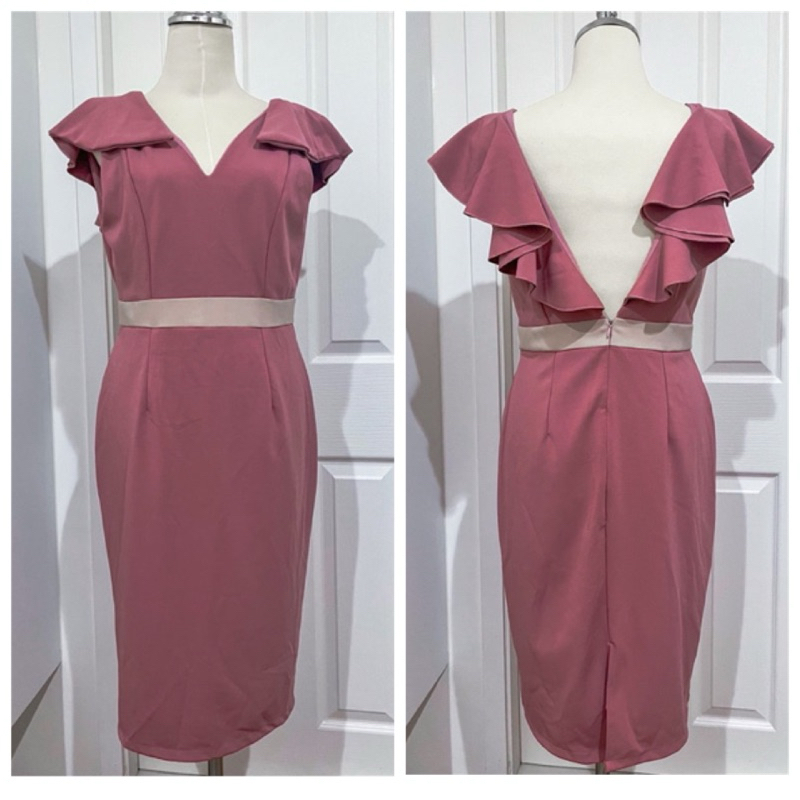 AP style :L ชุดไปงานแต่ง สีชมพู เดรสออกงาน ราตรีออกงาน