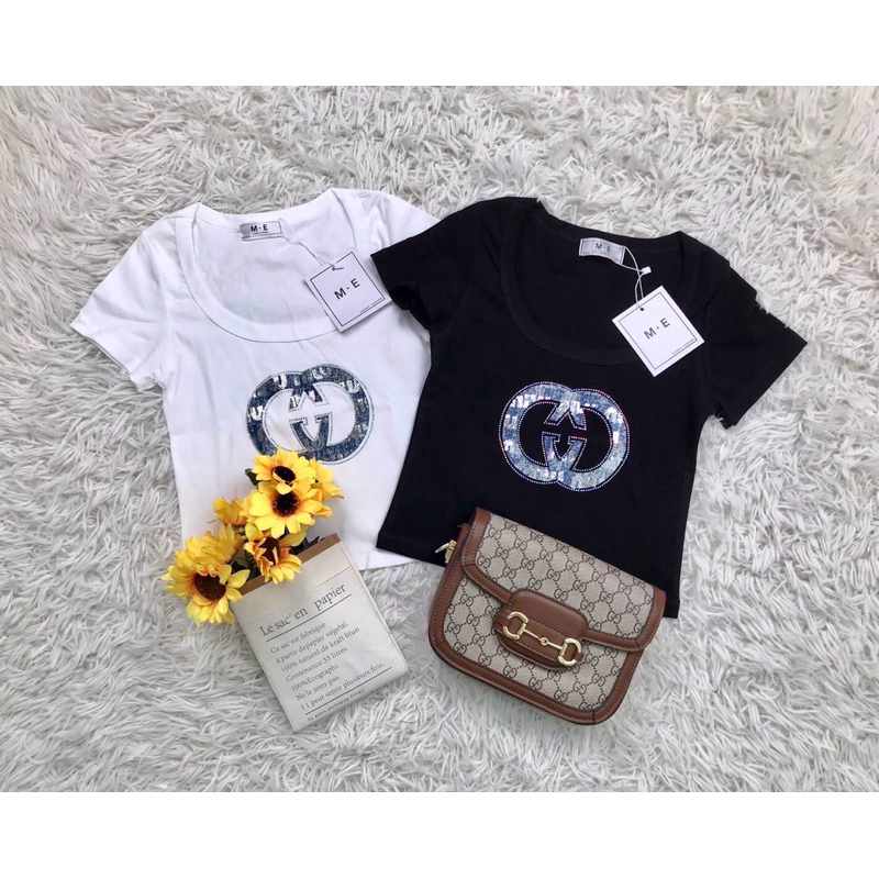 รวมเสื้อครอปตัวสั้น คอUงานป้ายM.Eคอยูเนื้อผ้ายูนิโคล่ ปักเบรนด์ดัง ราคา ถูกที่สุด ดีลบีเคเค แกลเลอรีภาพที่ 5