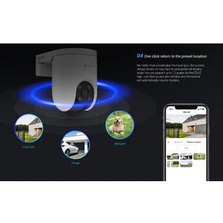Ezviz H8c 4G 2K กล้องวงจรปิดใส่ซิมหรือต่อสายแลน พูดโต้ตอบได้ หมุนซ้ายขวาขึ้นลงได้ สินค้าใช้งานภายนอก (ประกัน 2 ปี)
