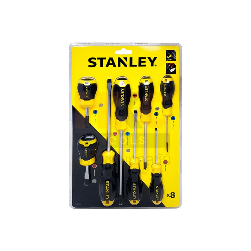 ไขควงด้ามหุ้มยาง 66-673 ชุด8ชิ้น STANLEY