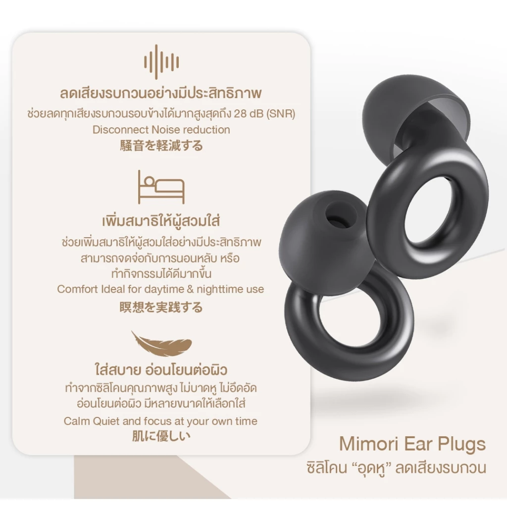 mimorī ที่อุดหูลดเสียงรบกวน 28dB thumbnail 5