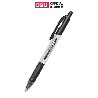 ปากกาลูกลื่น Deli ปากกา ปากกาลูกลื่นแบบกด หมึกสีดำ ขนาดเส้น 0.7mm (แพ็ค 1 แท่ง) เครื่องเขียน อุปกรณ์การเรียน