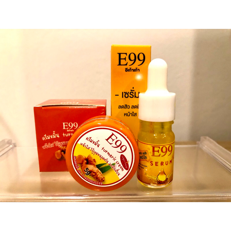 ครีมปราบฝ้า ครีมขมิ้นE99+เซรั่มE99 ขนาด5กรัม
