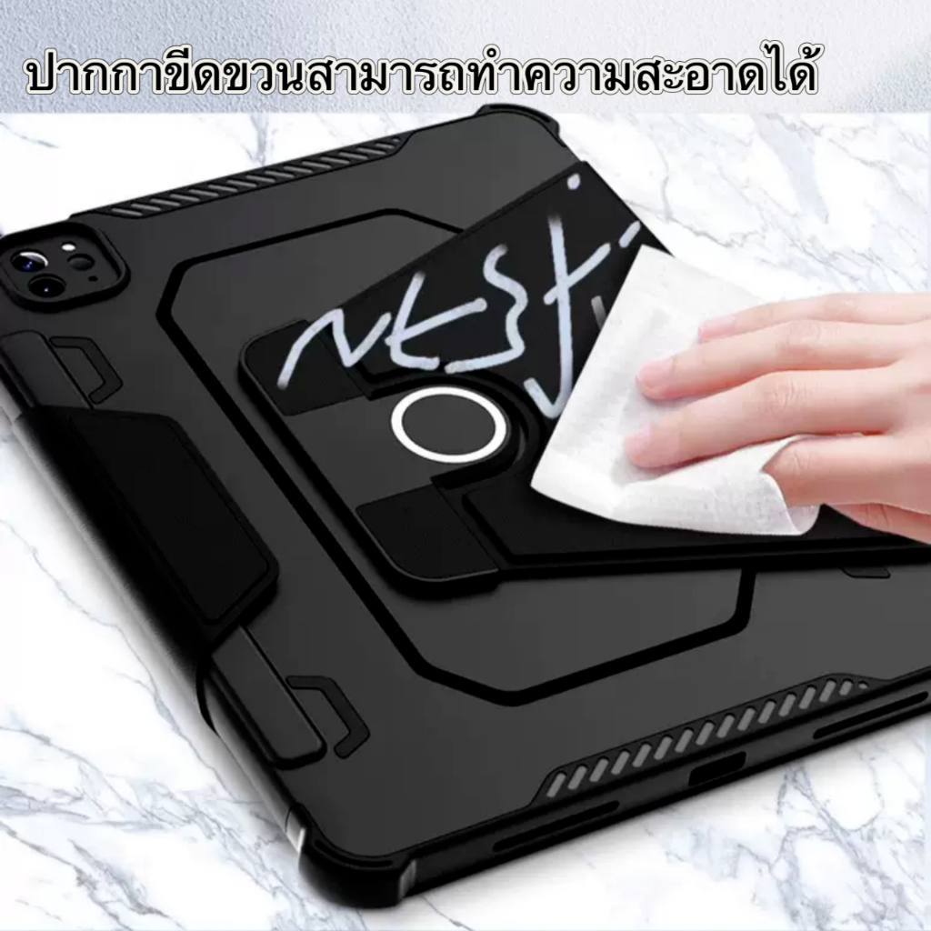 【case】360 เคสไอแพดหมุนได้ตั้งได้ กันกระแทกเขียว กันกระแทก รูปที่ 8