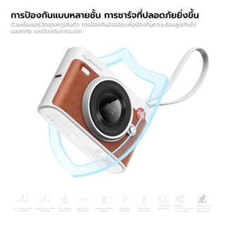 【CCC】ALPHA X 10000mAh พาวเวอร์แบงค์ รุ่นALP10-28PD Pro Power bank สายชาร์จในตัว 【รับประกัน 2 ปี】