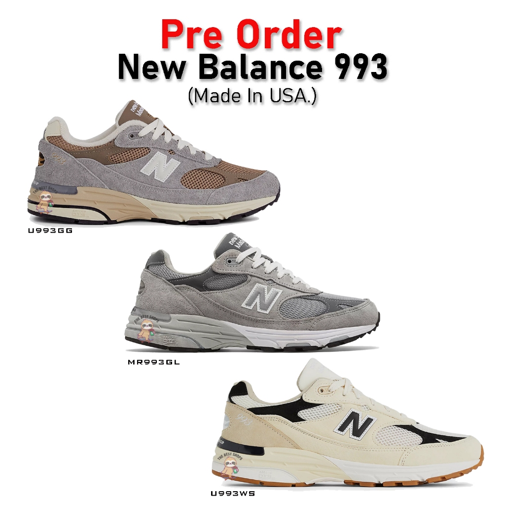 {สินค้าพรีออเดอร์} New Balance 993 Made In USA สี OG / Sea Salt / Shadow Grey ของแท้