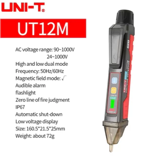 แท้ ส่งจากไทย (UNI-T ( UT12D UT12E UT12M ) เครื่องตรวจจับแรงดันไฟฟ้า AC แท่งดินสอแบบไม่สัมผัส ปากกาไฟฟ้า 24V-1000V