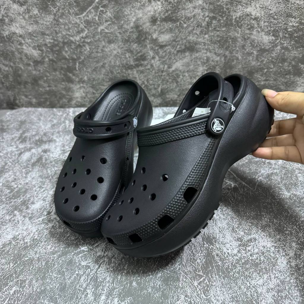 รองเท้าแตะเพื่อสุขภาพอย่างแท้ 100% CROCS Classic Platform Clog รองเท้าลำลองผู้หญิง