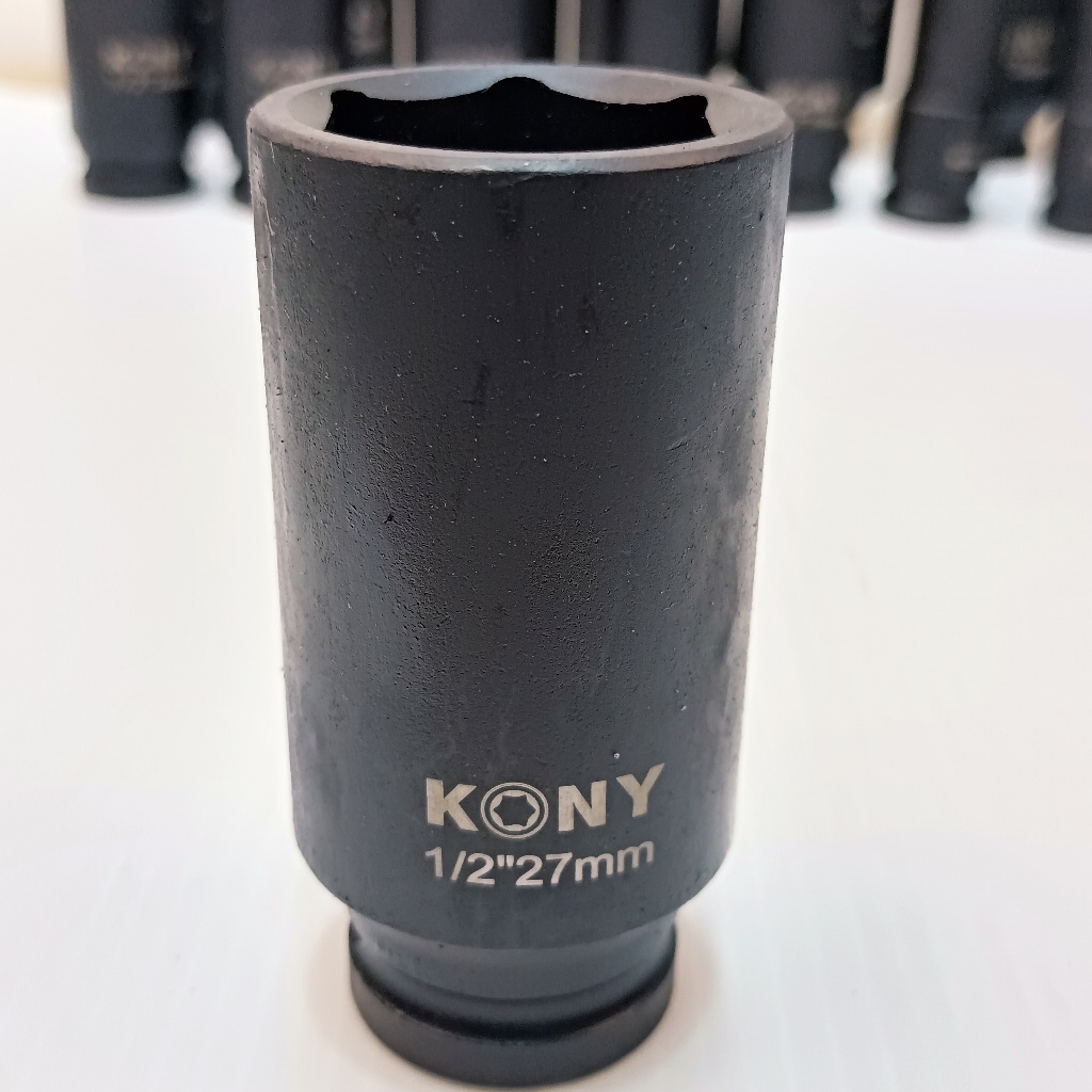 KONY ลูกบล็อกยาว 1/2"(4หุน) บล็อกลม(IMPACT SOCKET) เบอร์ 27