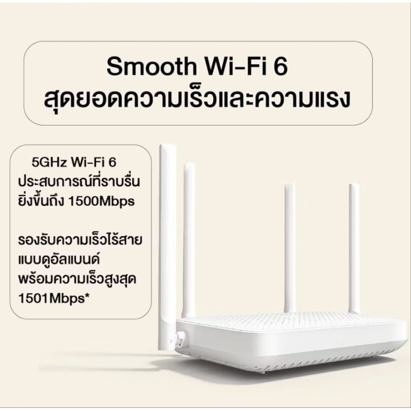 Xiaomi Router AX1500 [ส่งไว24ชั่วโมง ภายใน1-2วัน กทม.] มีคู่มือไทยเเถมให้ จ้า