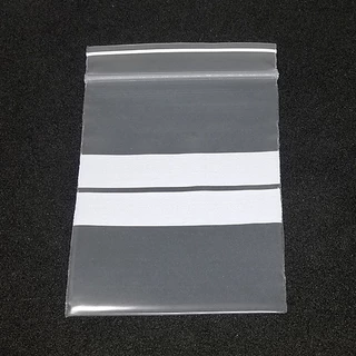 ถุงพลอย ถุงพลาสติค ซิปล็อค แถบขาว เขียนหน้าถุงได้ อย่างดี หลายขนาด