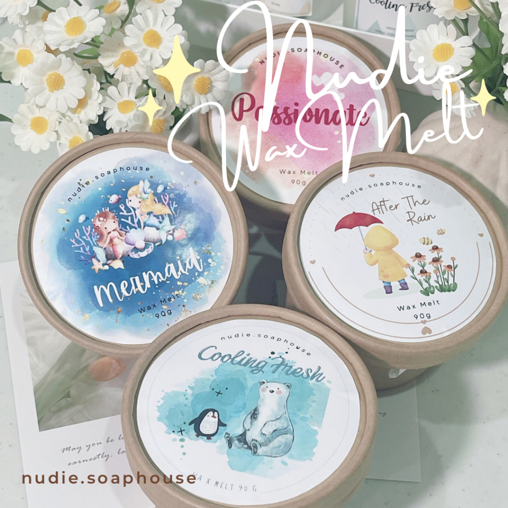 Wax Melt เทียนหอม เทียนหอมละลาย ของขวัญ ขนาด 90 กรัม (จัดส่งใน2วัน) nudie.soaphouse เทียนหอมไขถั่วเหลือง soy wax candle