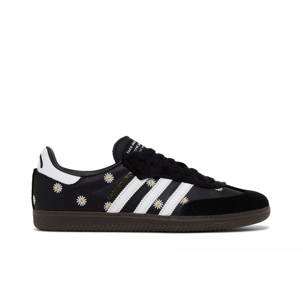 ของแท้ 100% atmos x FACE x adidas Samba OG Black White Embroidered Daisies Floral IF4397 IF4398 H03848 Sneaker