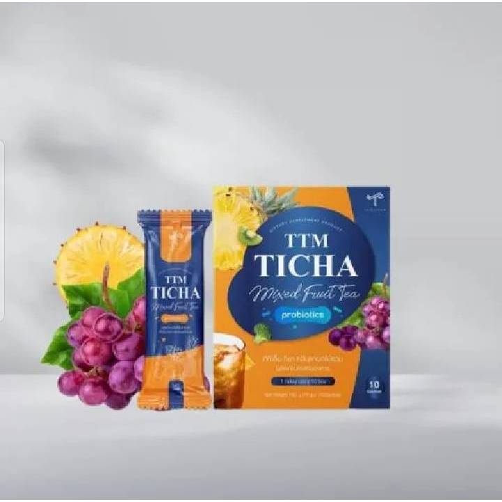 TTM TICHA MIXED FRUIT TEA ทิชา ชาผลไม้ ลดบวมโซเดียม พรีไบโอติก&โพรไบโอติก
