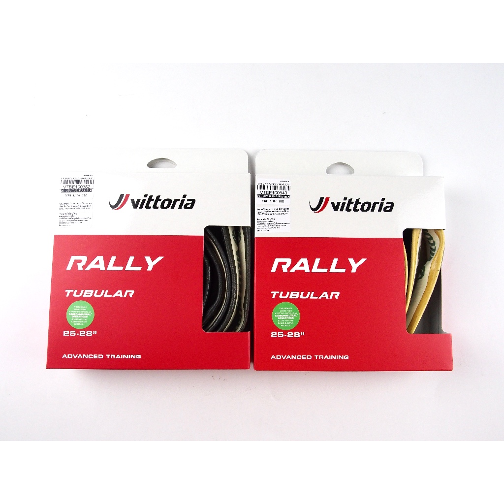 ยางฮาร์ฟ VITTORIA RALLY Tubular (700*25) ขนาด Vale 48 mm./1 เส้น ให้เลือก สี Ful Black, Para Black (สินค้าล๊อตใหม่)