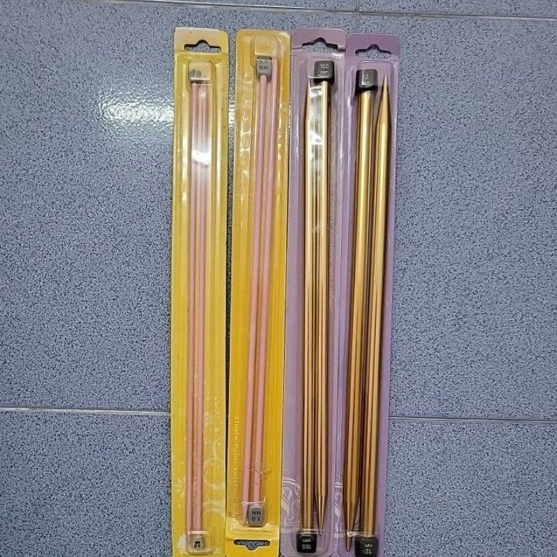 ชุดไม้นิตทรงตรงความยาว35cm.(ได้4ชิ้น)ขนาด4.00mm. ,5.00mm.,10.00mm.12.00mm.ราคาต่อ1ชุด