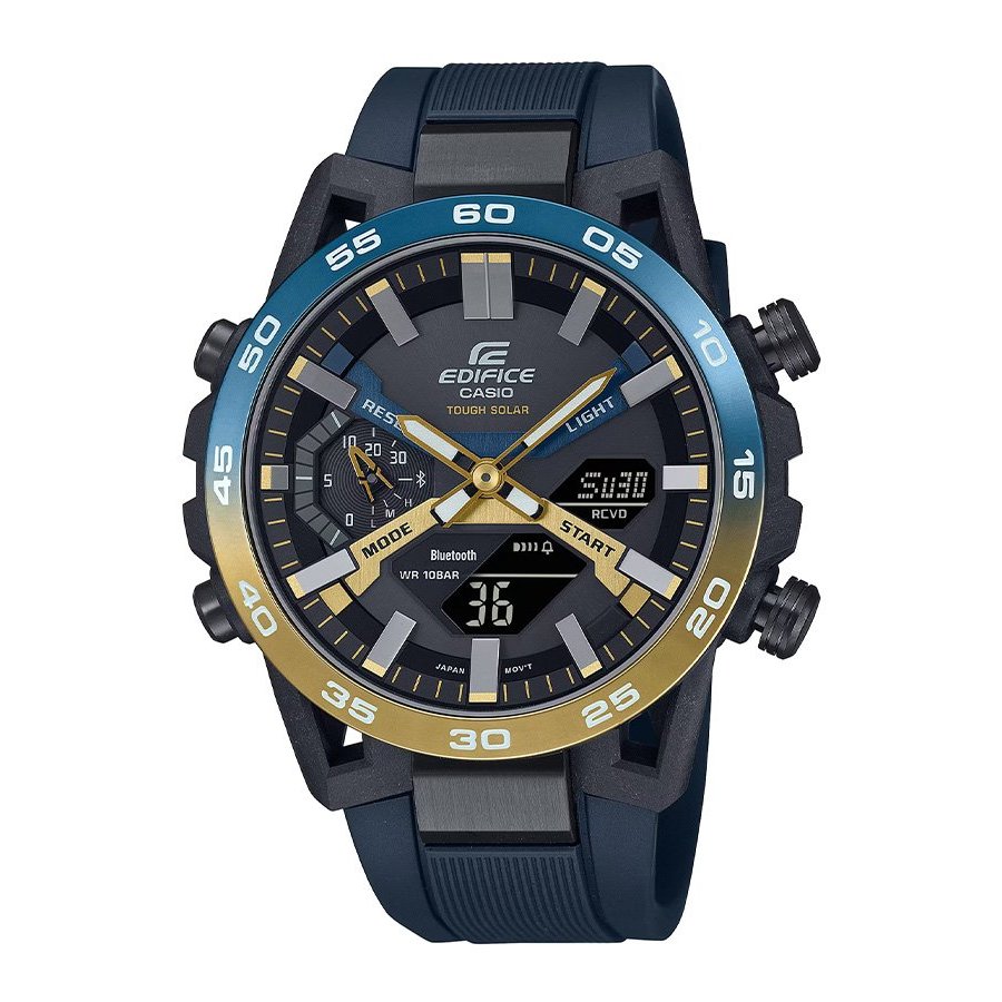 Casio Edifice นาฬิกาข้อมือผู้ชาย สายเรซิน รุ่น ECB-2000NP-1A - สีดำ