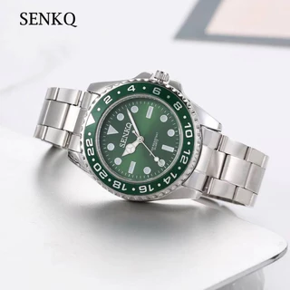 นาฬิกาข้อมือผู้ชาย Senkq ของแท้100% สายสเตนเลส ดีไซน์โรเล็กซ์ มีบริการตัดสาย