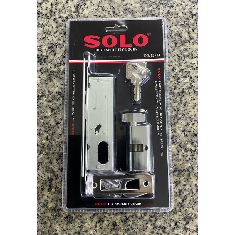 SOLO กุญแจบานเลื่อน 129H สีสเตนเลส