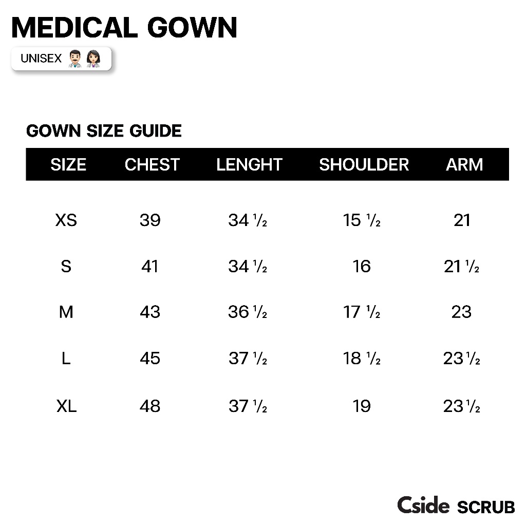 Cside Scrub - Long Medical Gown - (เสื้อกาวน์ เสื้อกราวน์ เสื้อกาวน์ชาย เสื้อกาวน์หญิง) - รูปที่ 6