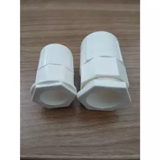 LESSO Flexible Coupling คอนเนคเตอร์ ข้อต่อเข้ากล่องพักสายไฟ ขนาด 20mm./25mm./32mm. สีขาว (แพ็ค 50/100 ชิ้น)