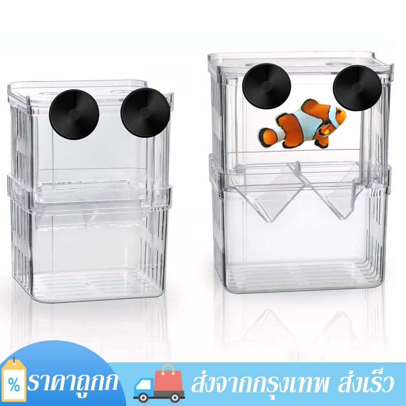 ตู้ปลา ถังปลา กล่องปลากัด แยกแม่ปลาและลูกปลา กักโรคปลา แยกแม่ปลาและลูกปลา แยกปลาป่วย ช่วยให้ปลาปลอดภัย