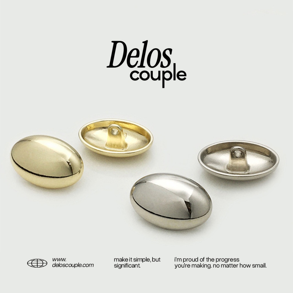 (เม็ดละ3บาท) กระดุมเสื้อ กระดุมโลหะ ดีไซน์วินเทจ old money (BB6)