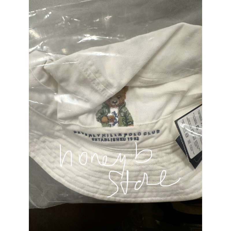 💘 พร้อมส่ง/ส่งต่อ beverly hills polo club bucket hat สีขาว หมวกโปโล (ยังไม่แกะออกจากถุง)