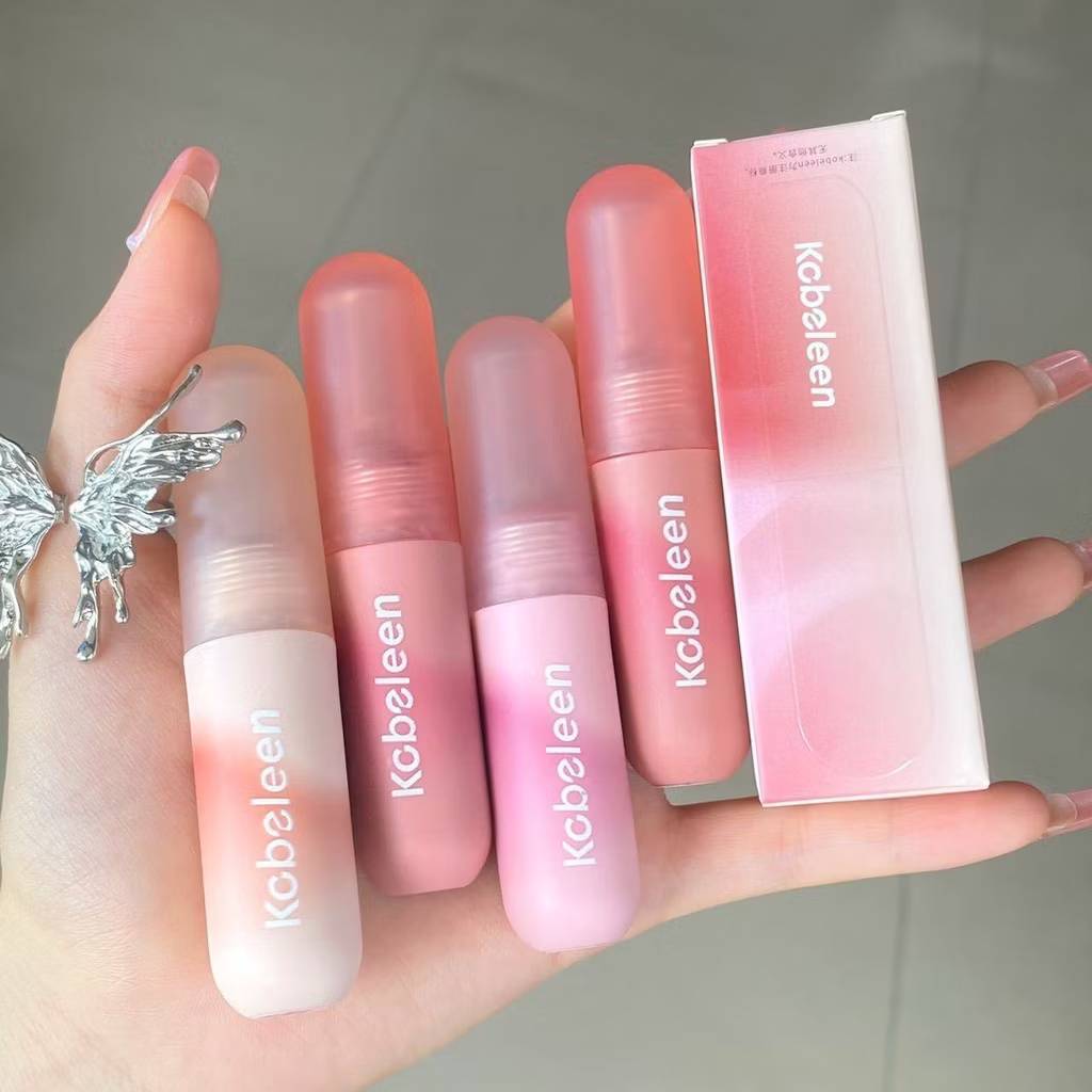 M455 KOBELEEN ลิปสติก เนื้อแมตต์ สีสวย เกลี่ยง่าย กันน้ํา ติดทนนาน