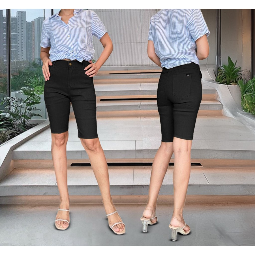 AB Skinny กางเกง ขาสั้น ดำ ของแท้ จากเพจดัง 350,000 Like กางเกง AB สกินนี่ยีนส์ผู้หญิง