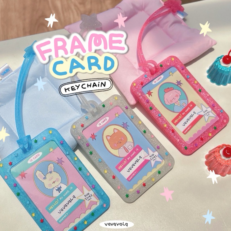 [Vavavala] Photo Frame Card Keychain พวงกุญแจ (สายคล้องใส่บัตร) ***ไม่รวมรูป ไม่มีบริการปริ้นรูปค่ะ