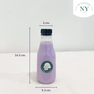 ขวดpet ทรงโบว์ลิ่ง ขนาด 220 ml. ( แพ็ค 20 ขวด พร้อมฝา ) ฝามีให้เลือกสีขาว/ดำ NY168 Packaging