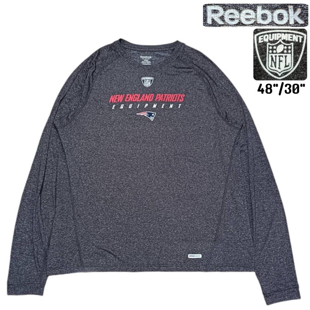 REEBOK NFL NEW ENGLAND PATRIOTS Long Sleeve Shirt  เสื้อแขนยาว ผ้ากีฬา รีบ็อก เอ็นเอฟแอล สีเทาเข้ม ป