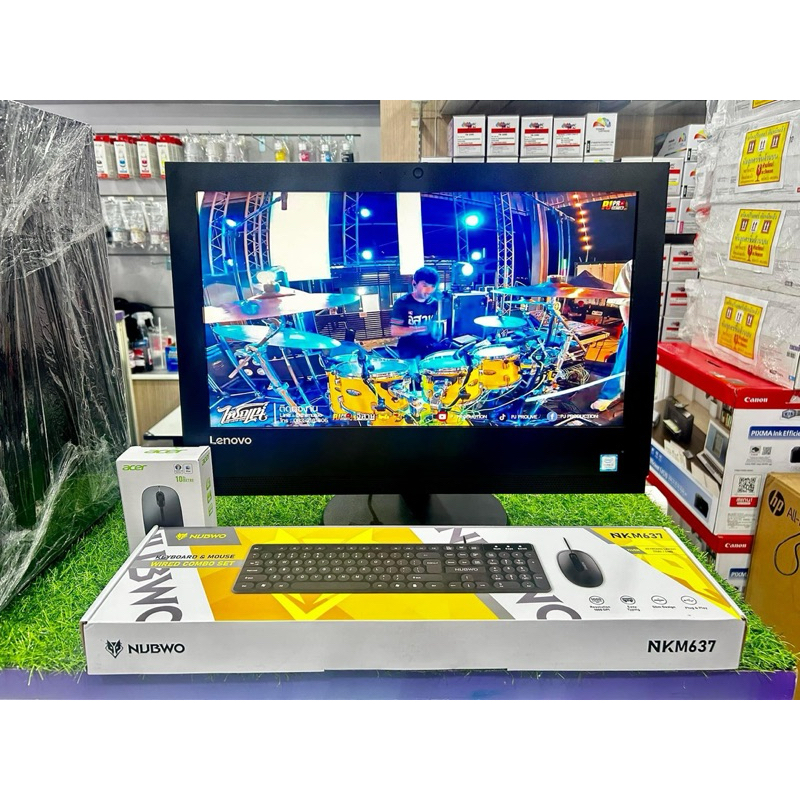 คอมออลอินวัน All in one Lenovo   -intel core i3 - 7100cpu @3.90GHz 3.91GHz -Ram 8. Hdd 1 tb  windows