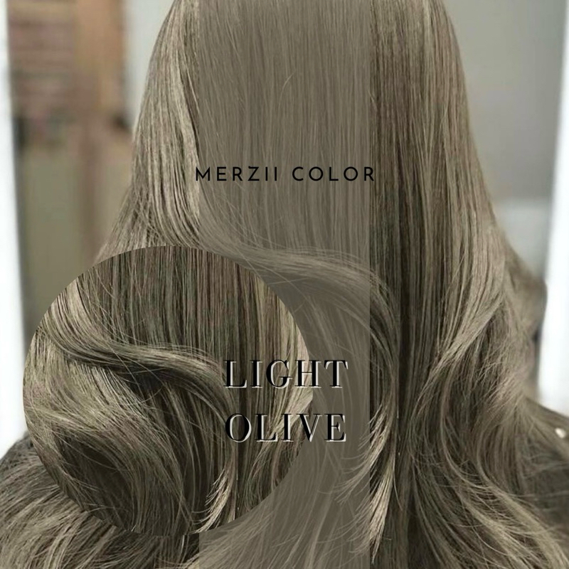 🩷ทรีทเม้นท์เคราตินสีผม Light olive(เทาลูกโอลีฟ)🫒🫒🫒(พื้นผมระดับ6หรือ10)