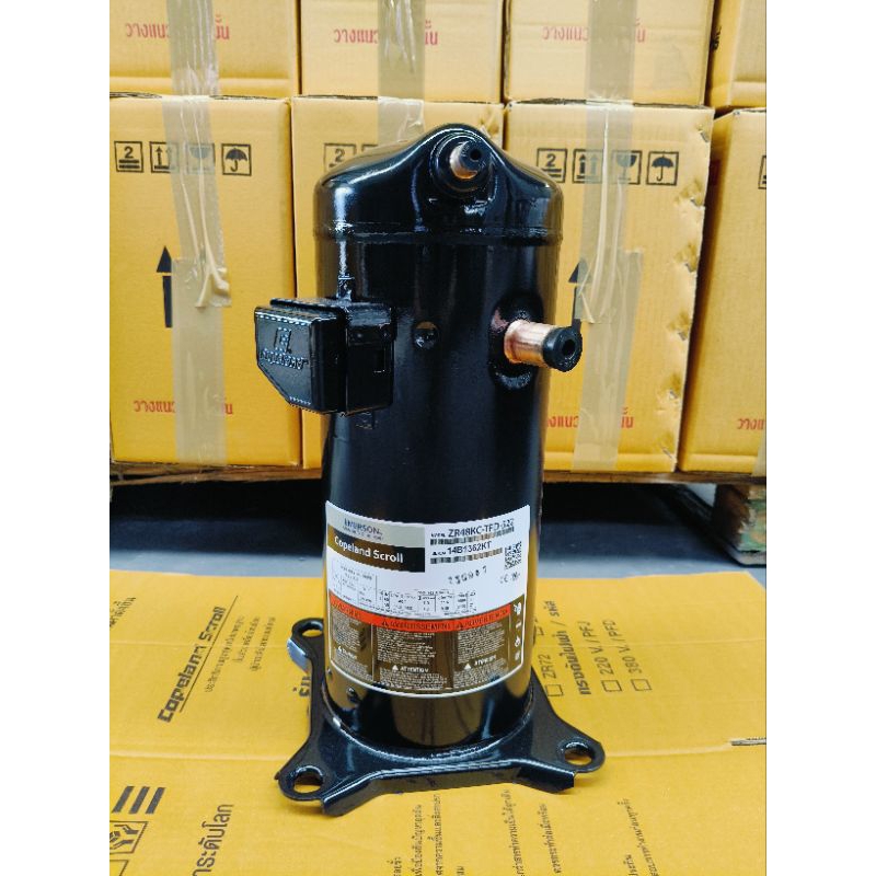 คอมเพรสเซอร์แอร์มือสอง ยี่ห้อ Copeland รุ่น ZR48 ขนาด 40000 btu น้ำยา R22 ไฟ 380v