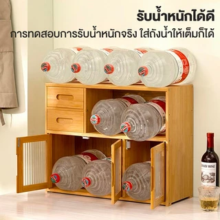 ตู้เก็บของบนโต๊ะ ตู้เก็บของมีลิ้นชัก สูง ชั้นวางเดสก์ท็อป กล่องใส่ของ สารพัดประโยชน์ ประหยัดพื้นที่ ทำโดยไม้ไผ่ธรรมชาต