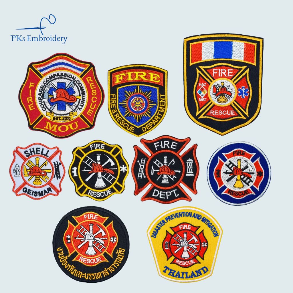 อาร์ม เครื่องหมาย ปภ. ดับเพลิง, Fire Rescue, Fire Dept, HazMat, ป้องกันและบรรเทาสาธารณภัย