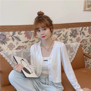 เสื้อคลุมคาร์ดิแกนทรงครอปสั้น ผ้าถักใส่สบาย แมตช์ใส่น่ารัก มี 8 สีให้เลือกค่ะ