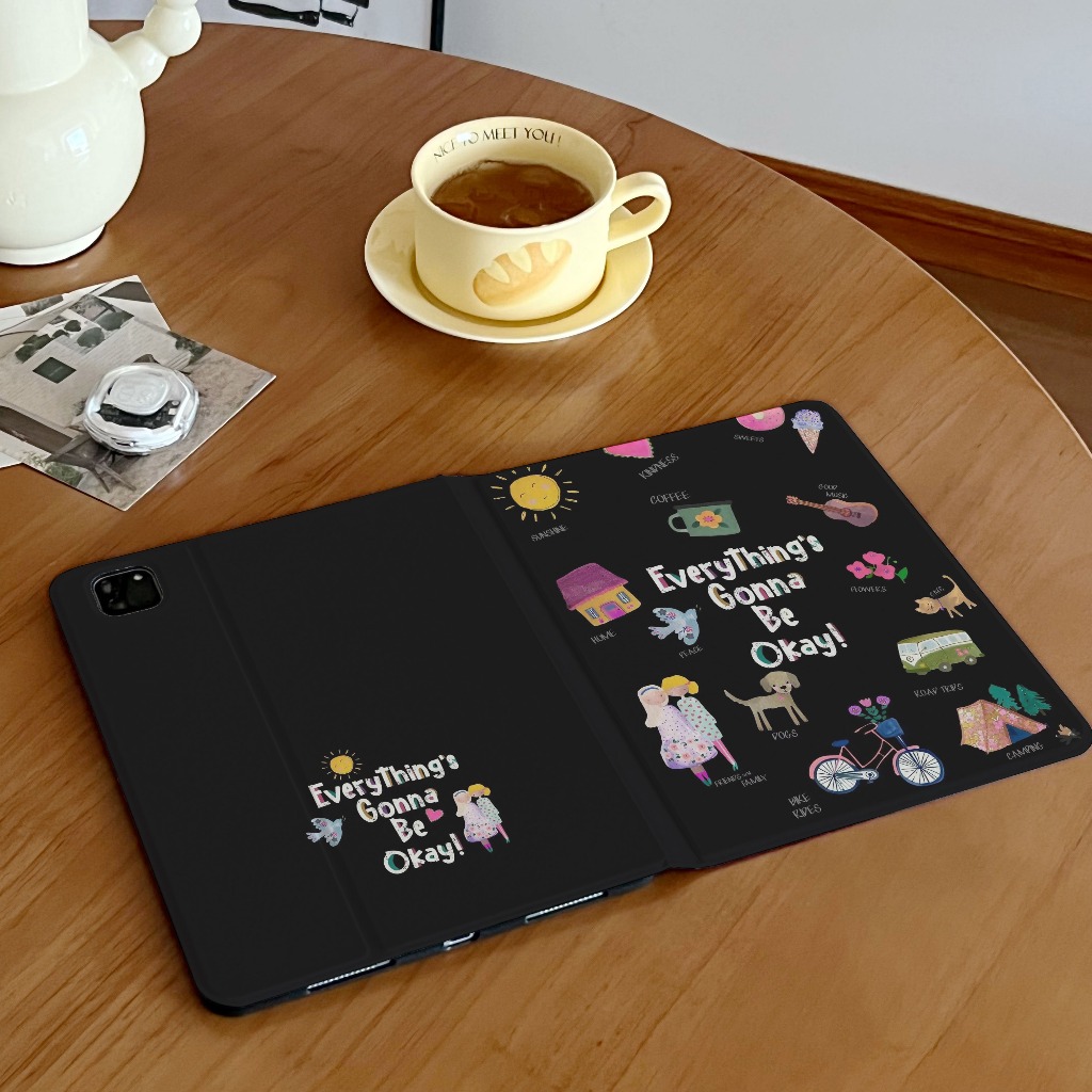 ส่งทันที เคสไอแพ Everything's Gonna Be OkayGen10 Pro11 2024 Air6 11 Air4 mini7สไตล์การ์ตูน เคสipad
