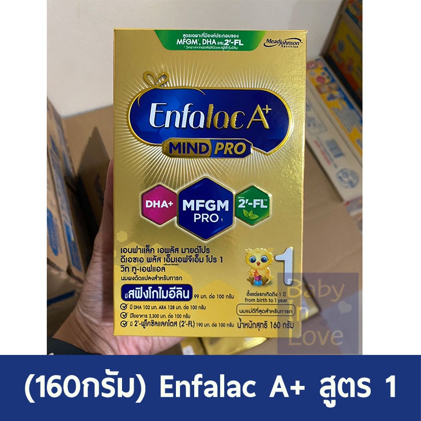 (160 กรัม) หมดอายุ 2/2026 Enfalac A+ Mindpro 1 เอนฟาแลค​ เอพลัส สูตร ​1 ขนาด 160 กรัม ขนาดทดลอง