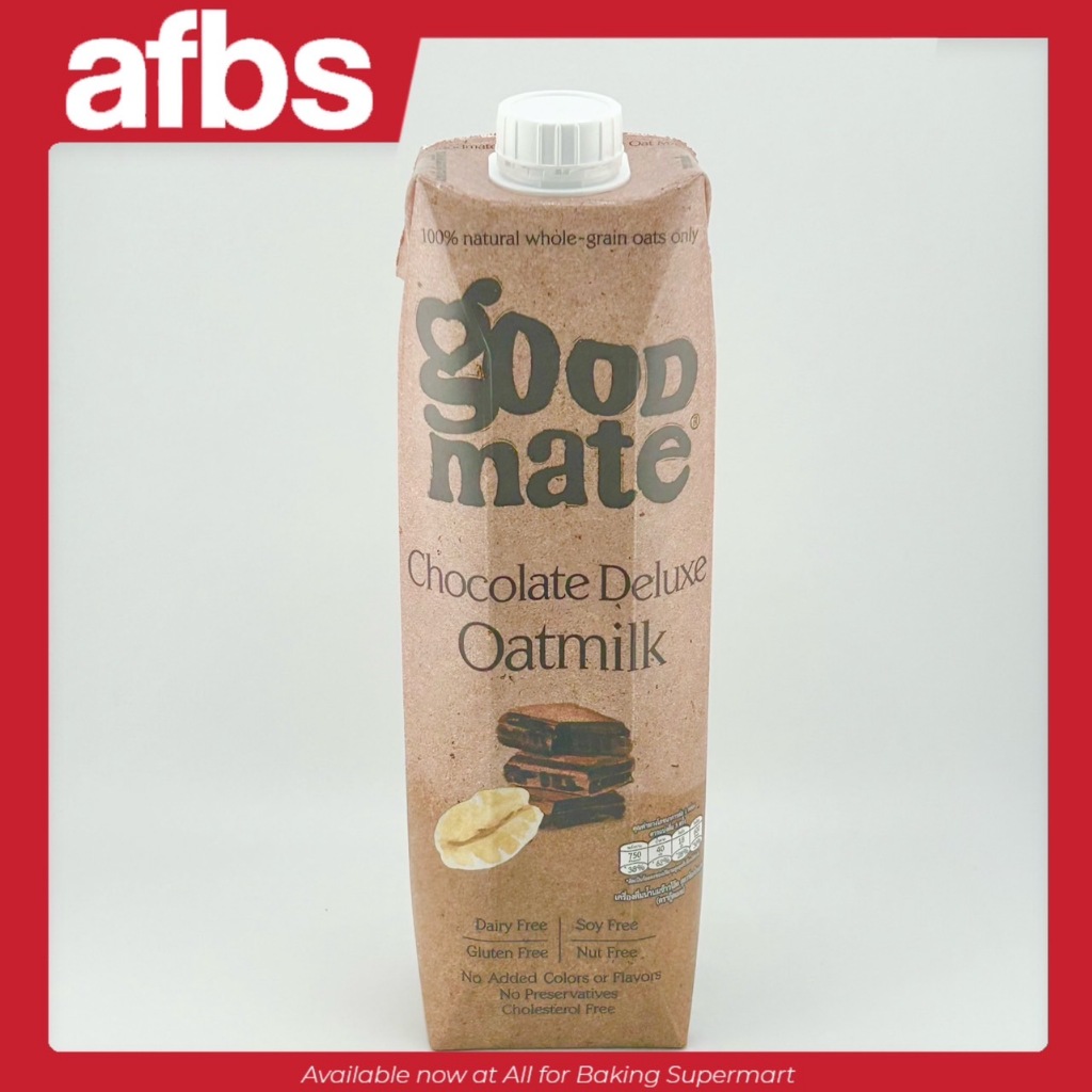 Goodmate Chocolate Deluxe Oat Milk กู๊ดเมท นมโอ๊ต สูตรช็อกโกแลตดีลักซ์ ขนาด 180 มล. (1 ลัง : 36 กล่อง)
