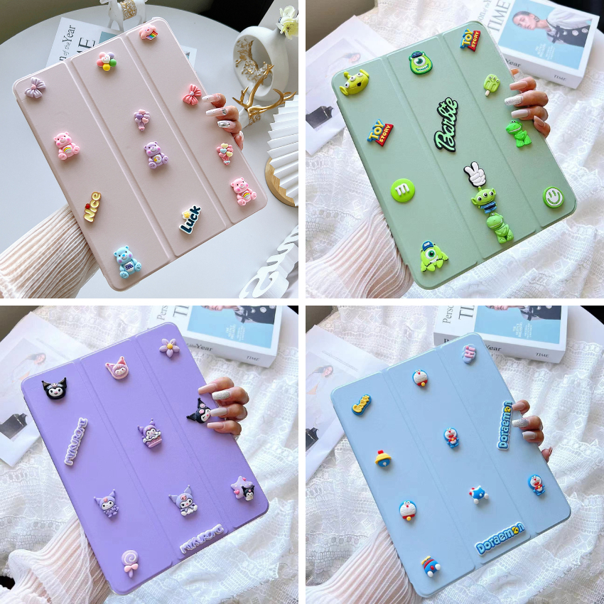 พร้อมส่ง เคสไอแพดลายการ์ตูนนููน Gen7Gen8 Gen910.2Air5 Air4 10.9 Air3 10.5 หลังใส มีช่องใส่ปากกา Air2 9.7 pro11 KIMI..